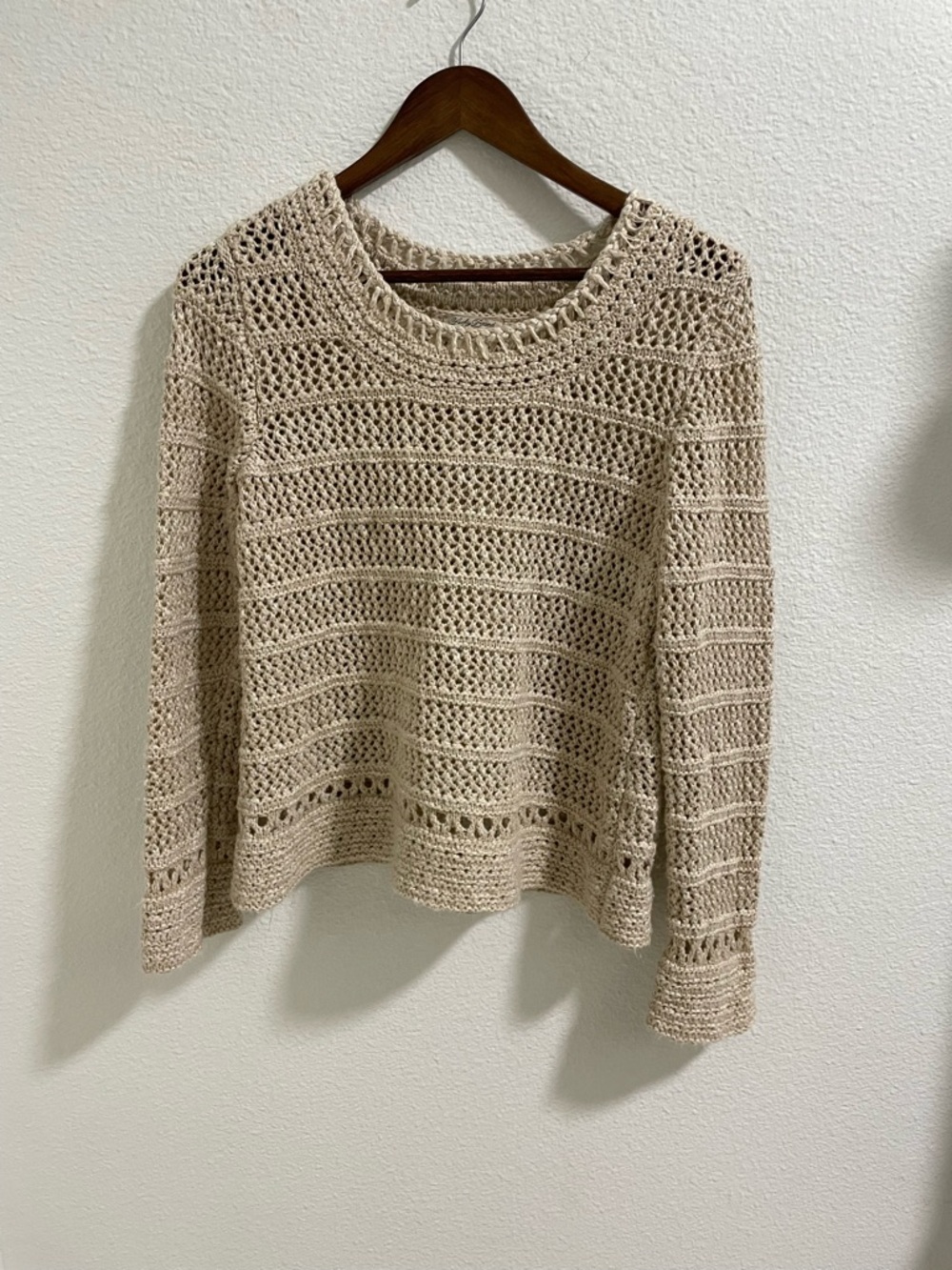 Lucky Brand crochet knit coverup sweater